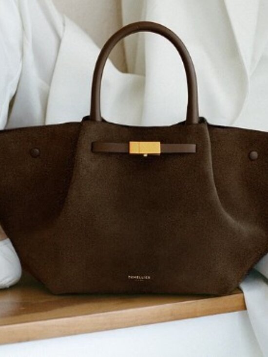 DeMellier Handbags - *BEST PRICE ONLINE*  Demellier Midi Mocha Suede Purse NWOT with Bonus organizer!